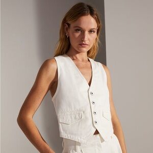 Favorite Daughter Ivory Cotton Vest